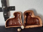 Oude dubbele aardewerk pudding/patemal lam ,landelijk pasen, Ophalen of Verzenden