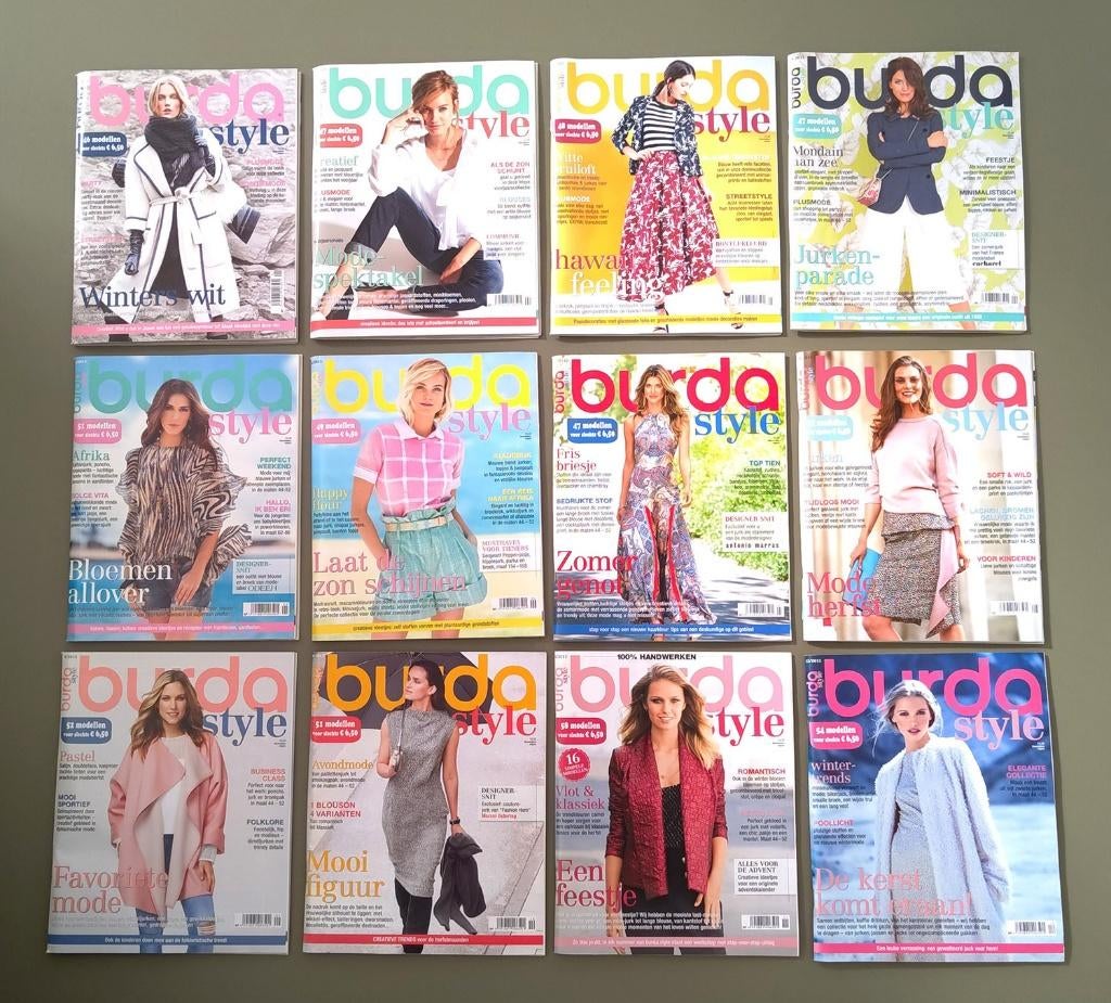 Burda Style 2015 - compleet 12 nummers, Hobby en Vrije tijd, Kledingpatronen, Ophalen of Verzenden, Zo goed als nieuw, Vrouw, Burda