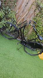 Zwarte transportfiets met voordrager, 53 tot 56 cm, Ophalen of Verzenden, Gebruikt, Overige merken