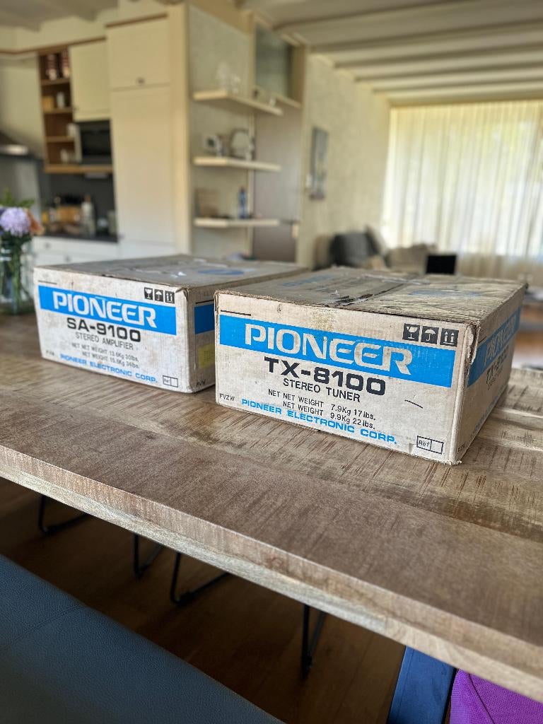 Boxed: Pioneer SA-9100 + Pioneer TX-8100, Ophalen of Verzenden, 120 watt of meer, Pioneer