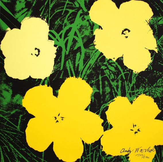 Andy Warhol Kleur Lithografie " Poppy Flowers Nr 9 " Ges Gen, Antiek en Kunst, Kunst | Litho's en Zeefdrukken, Ophalen of Verzenden