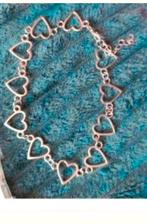Ketting harten, Verzenden, Nieuw, Zilver, Met hanger