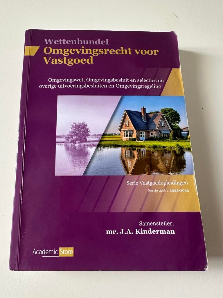 Wettenbundel Omgevingsrecht voor Vastgoed 2022-2023, Ophalen of Verzenden, Gelezen