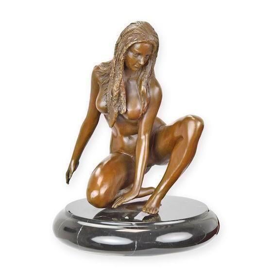 Bronzen Beeld Naakte Dame, Ophalen of Verzenden