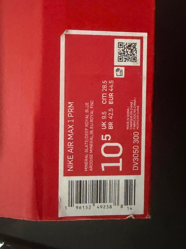 Nike air max 1 dirty denim eu 44.5, Kleding | Heren, Schoenen, Ophalen, Blauw, Sneakers of Gympen, Gedragen