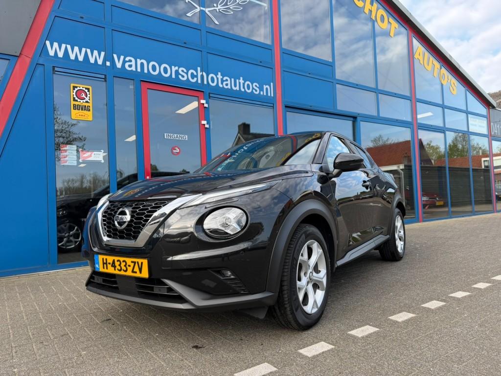 Nissan JUKE 1.0 DIG-T 115pk Navi Carplay Camera Airco(ECC) b, Huisgarantie, Zwart, Bedrijf, Handgeschakeld