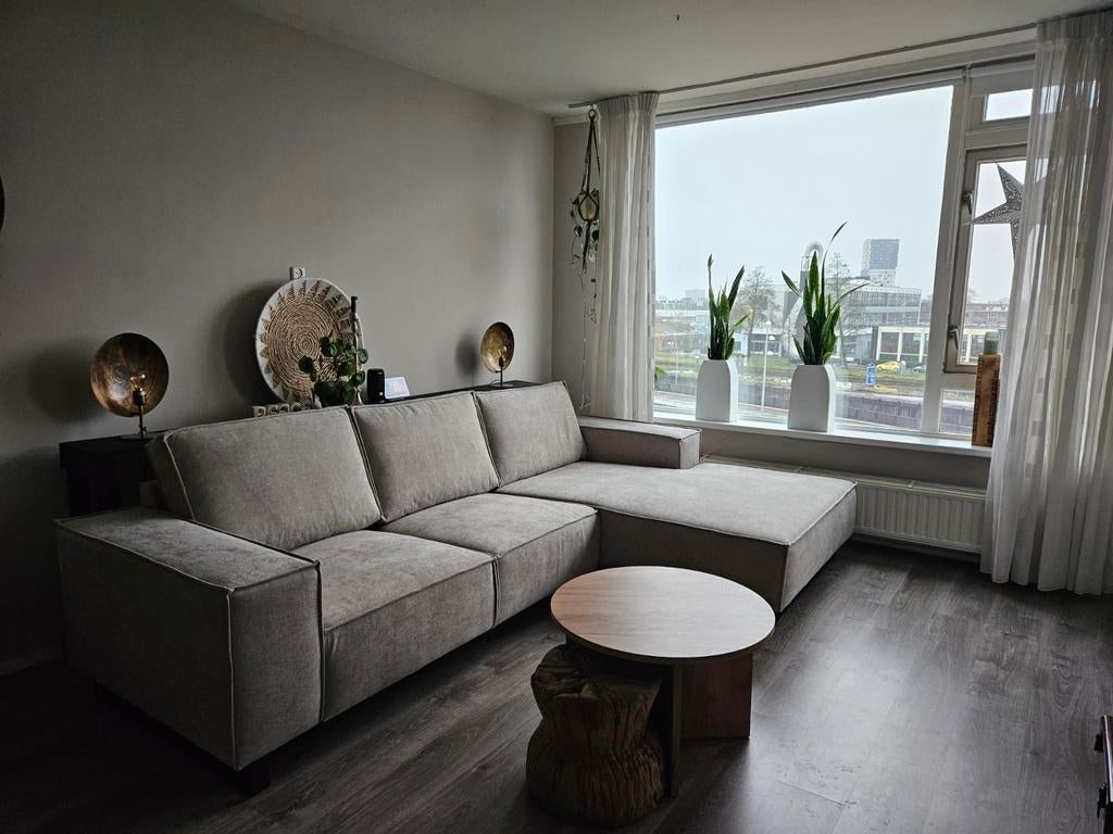 KALVEHAVE Salontafel Ø70 - Wild Naturel Eiken, Huis en Inrichting, Ophalen, 50 tot 100 cm, Zo goed als nieuw, Minder dan 50 cm