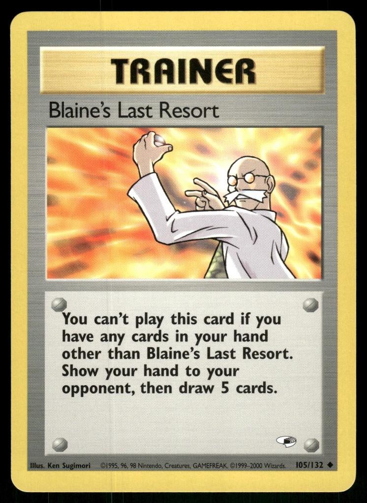 Blaine's Last Resort 105/132 - Gym Heroes (NM), Hobby en Vrije tijd, Verzamelkaartspellen | Pokémon, Verzenden, Gebruikt