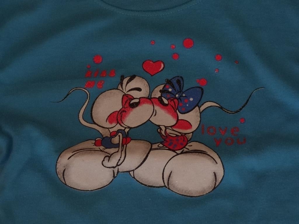 Longsleeve met 2 muizen erop mt 122/128, Kinderen en Baby's, Kinderkleding | Maat 128, Ophalen of Verzenden, Zo goed als nieuw