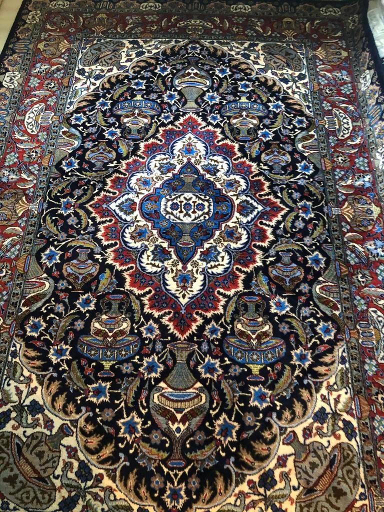 Perzisch tapijt kashmar handgeknoopt maat 300X200 cm, Ophalen, Blauw, 200 cm of meer, Zo goed als nieuw