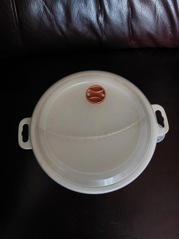 Ovale plastic schaal met deksel op halen, Huis en Inrichting, Keuken | Keukenbenodigdheden, Gebruikt, Ophalen of Verzenden