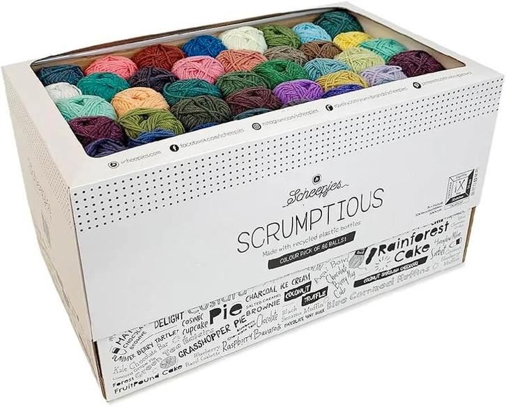 Scheepjes Scrumptious Colour Pack - 80 bollen garen, Hobby en Vrije tijd, Breien en Haken, Nieuw, Breien of Haken, Wol of Garen