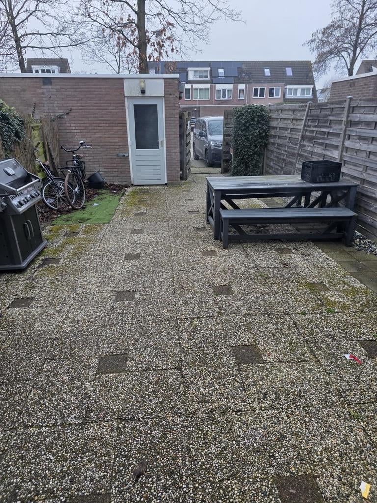 Gratis 55m2 grindtegels, maat 60x40, Ophalen, Gebruikt, IJzer, Tuinhek