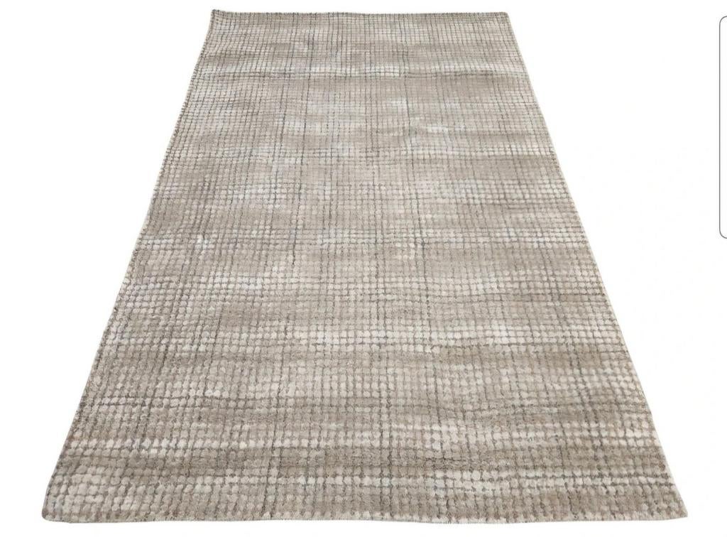 Handgeknoopt oosters modern tapijt viscose India 155x246cm, Modern, Scandinavisch, 150 tot 200 cm, Onbekend, 200 cm of meer