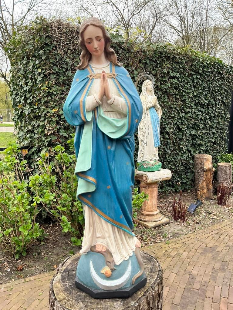 Prachtig liefelijk Frans Mariabeeld ❤️ Maria op de wereldbol, Ophalen of Verzenden