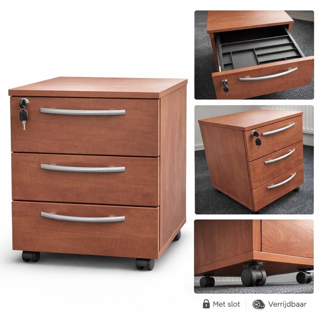 Ladenkast 3 Lades Verrijdbaar met Slot – Nieuw, Ophalen, Nieuw, 50 tot 100 cm, 3 of 4 laden