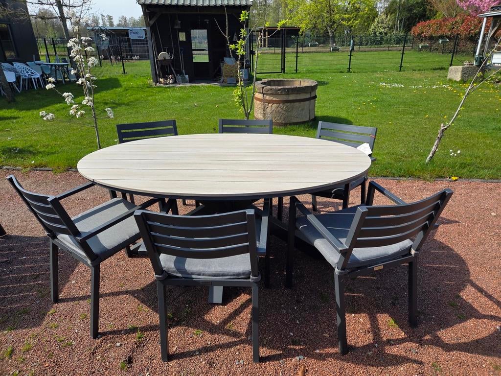 GARDEN IMPRESSIONS TUINSET OVALE TAFEL MET 6 STOELEN, Ophalen, Nieuw