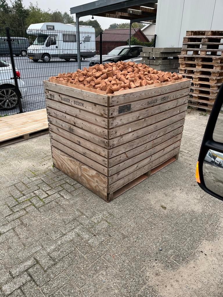 2m³ Hardhouten Briketten - Los Gestort of in Bigbag, Minder dan 3 m³, Ophalen of Verzenden, Overige houtsoorten, Blokken