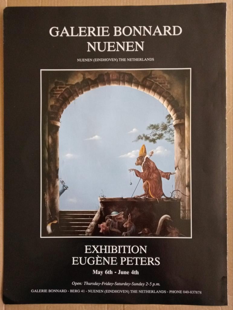 Eugène Peters Affiche Galerie Bonnard Nuenen, Verzamelen, Ophalen of Verzenden, 1980 tot heden, Tijdschrift