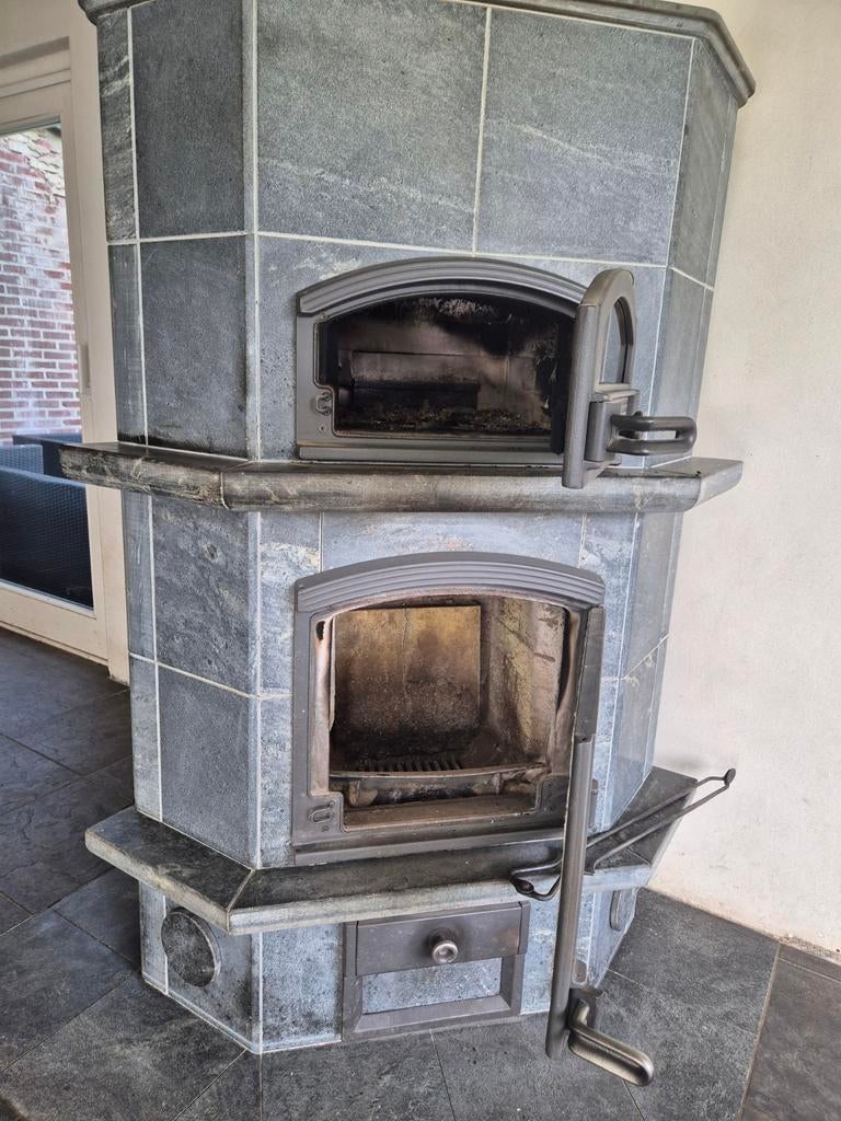 Zeer mooie houtkachel speksteen, Huis en Inrichting, Kachels, Ophalen, Gebruikt, Hout, Houtkachel