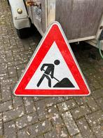 Verkeersbord werkzaamheden aluminium bieden, G, Ophalen of Verzenden, F, Reclamebord