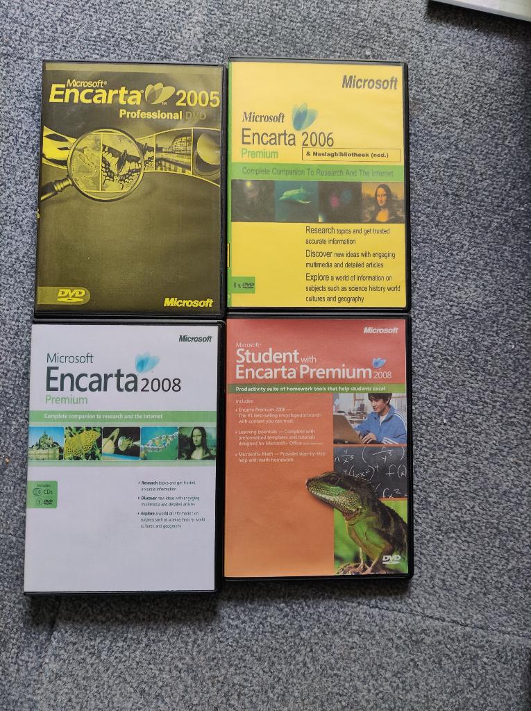 4 X MS Encarta  9-4, Ophalen of Verzenden, Zo goed als nieuw, Windows