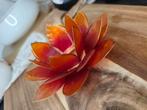 Lotus kandelaar warm oranje – waxinelicht houder – meditatie, Overige materialen, Nieuw, Ophalen of Verzenden, Kandelaar