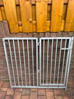 Kennel panelen 4 stuks 1 met deur gegalvaniseerd, Dieren en Toebehoren, Hondenhokken, Ophalen, Zo goed als nieuw, 110 cm of meer