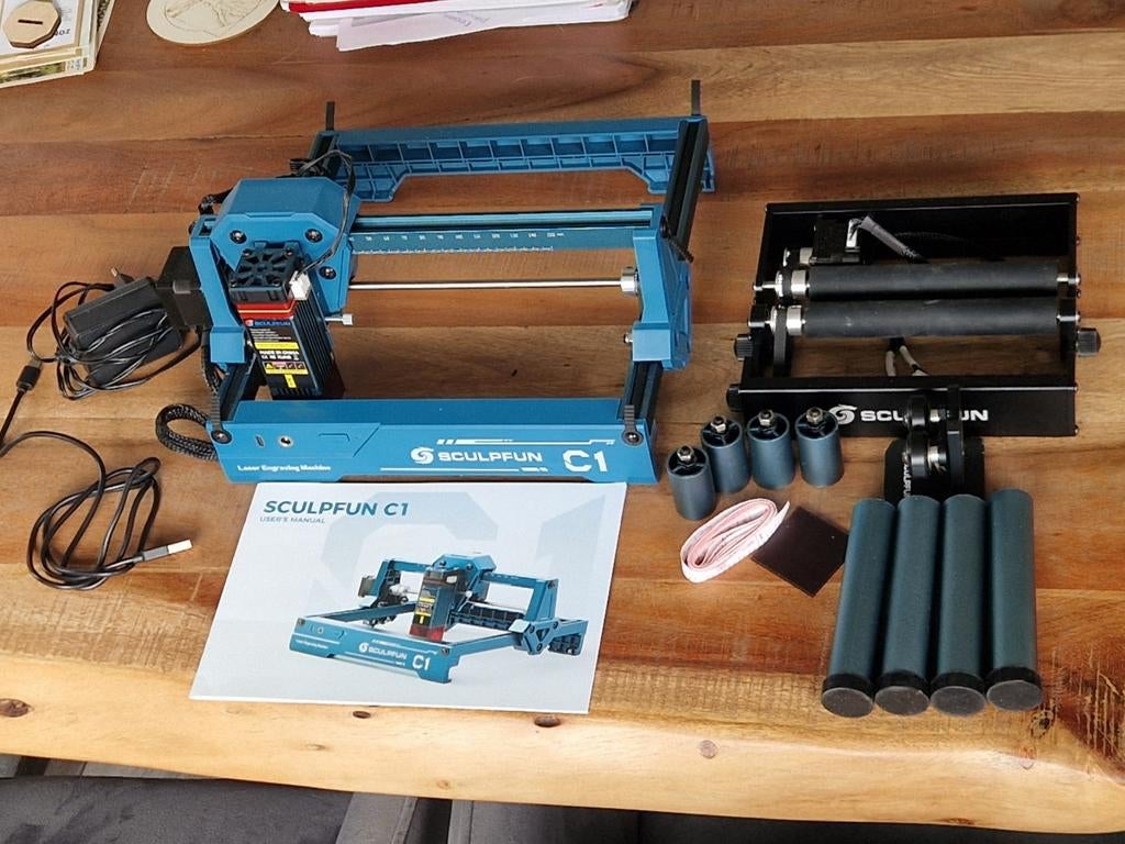 Sculpfun C1 laser, inclusief rollers, Ophalen