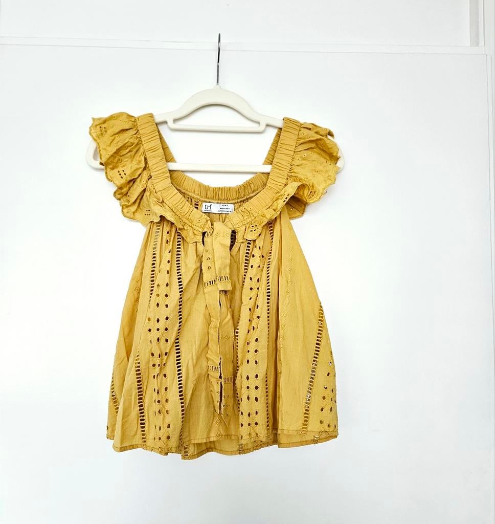 Top Zara, Kleding | Dames, Tops, Zara, Geel, Ophalen of Verzenden, Zo goed als nieuw