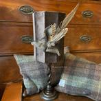 Engels antieke Barley Twist lamp met kap, Antiek en Kunst, Antiek | Lampen, Ophalen of Verzenden