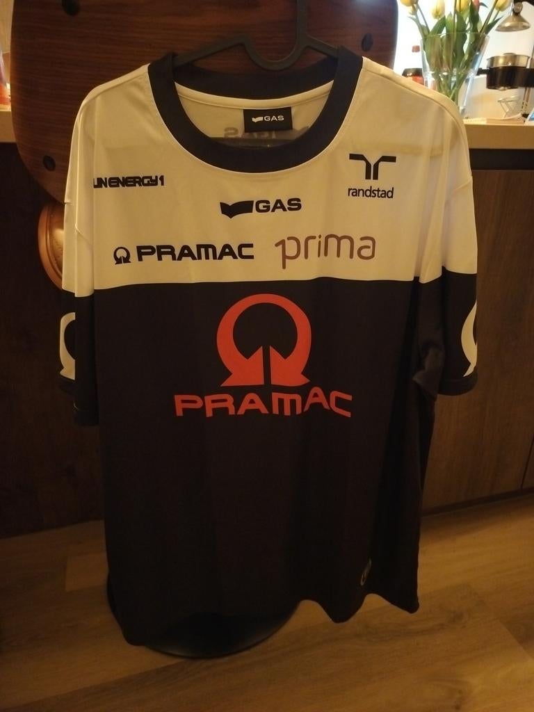 Officieel Prima Pramac Racing Team Shirt MotoGP 2023/2024, GAS, Zwart, Nieuw, Overige maten