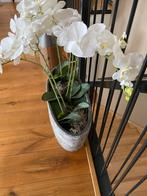 Grote kunst orchidee in sierlijke pot, Ophalen, Kunststof, Wit, Zo goed als nieuw