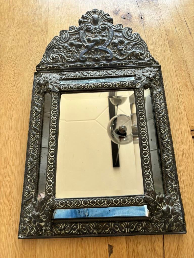 Antieke kussenspiegel louis XVI stijl, Antiek en Kunst, Ophalen, Rechthoekig, Minder dan 50 cm, Minder dan 100 cm