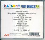 cd van Karaoke Popular Music 47 [ jvc CD+G], Ophalen of Verzenden, Zo goed als nieuw