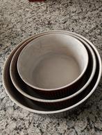 Vintage Vuurvaste Schalen - Set van 3, Gebruikt, Porselein of Keramiek, Schaal, Ophalen of Verzenden