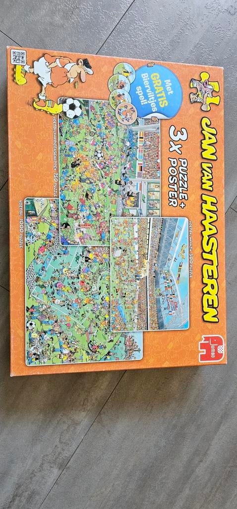 Jan van Haasteren 3 puzzels WK voetbal, Ophalen of Verzenden, 500 t/m 1500 stukjes, Zo goed als nieuw