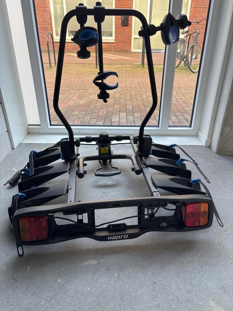 Hapro Trekhaakdrager voor 3 fietsen, Auto diversen, Fietsendragers, Ophalen, 3 fietsen of meer, Gebruikt, Trekhaakdrager
