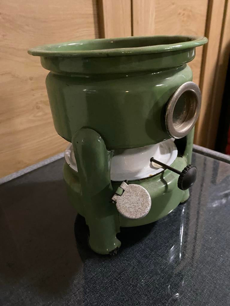 Vintage Groen Petroleumstel - Compact en Functioneel, Antiek en Kunst, Ophalen