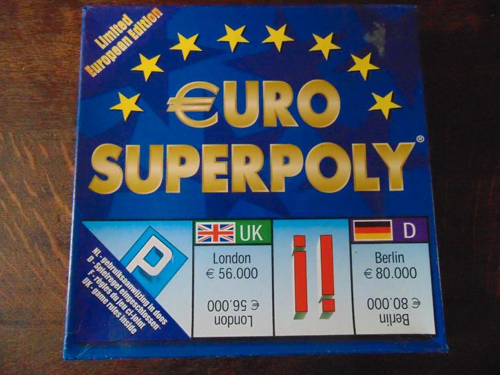 Euro Superpoly Limited European Edition Nieuw, Hobby en Vrije tijd, Gezelschapsspellen | Bordspellen, Nieuw, Een of twee spelers