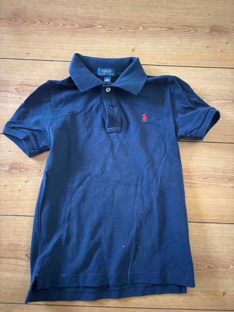 Polo Ralph Lauren Poloshirt Donkerblauw Kinderen maat 7, Kinderen en Baby's, Ophalen of Verzenden, Gebruikt, Jongen of Meisje