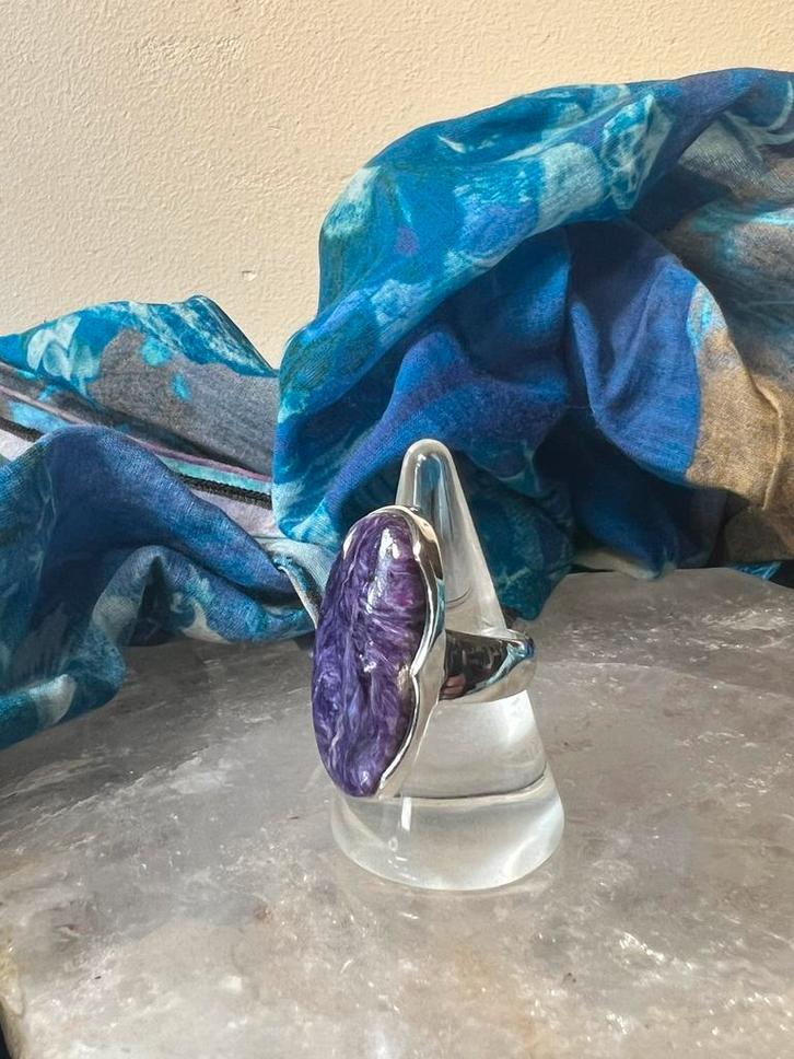 Charoiet beschermt intuïtie daadkracht uniek eyecatcher TIP, Sieraden, Tassen en Uiterlijk, Ringen, Nieuw, Dame of Heer, Paars