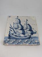 Mooie 18e/17e eeuwse tegel met driemaster, Antiek en Kunst, Verzenden