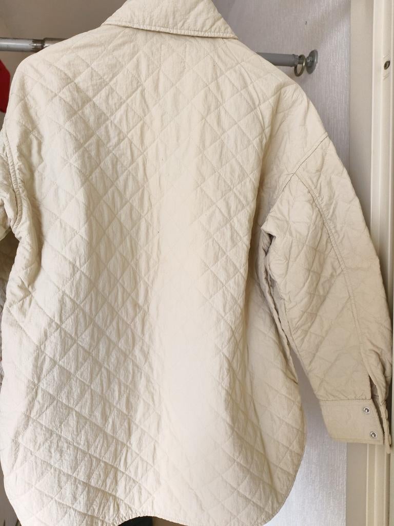 Gewatteerde jas/ jack maat S merk H&M, Ophalen of Verzenden, Zo goed als nieuw, Maat 38/40 (M), Beige