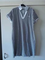 HV-Society gestreepte jurk met kraag 44, HV-Society, Zwart, Maat 42/44 (L), Ophalen of Verzenden