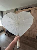 Bruiloft paraplu hart gebroken wit nieuwstaat, Ophalen of Verzenden, Zo goed als nieuw, Wit