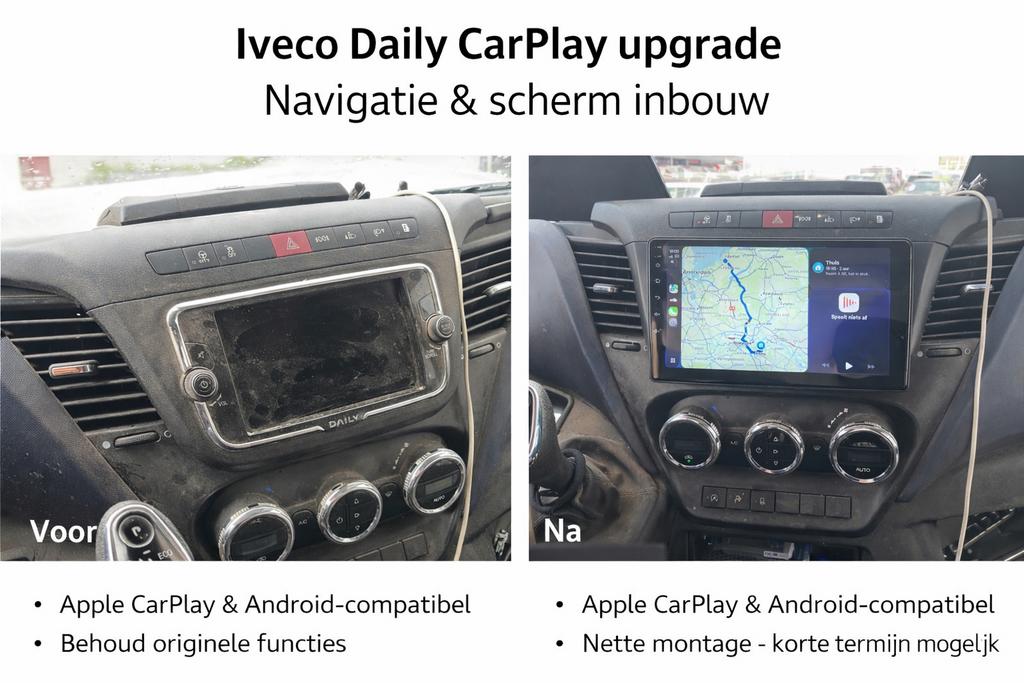 Iveco Daily CarPlay inbouw | Navigatie upgrade & scherm, Ophalen of Verzenden, Nieuw