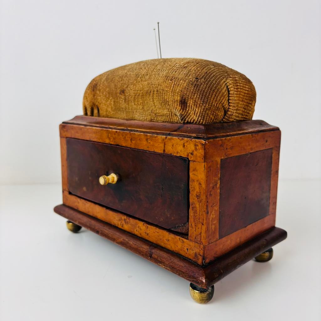 Antieke Hollandse speldenkussen / naaidoos uit 1880-1900, Ophalen of Verzenden, Gebruikt