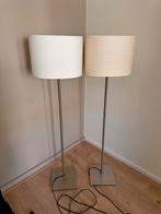 Set van 2 staande lampen - wit en crème, Ophalen, Gebruikt, Metaal, 100 tot 150 cm