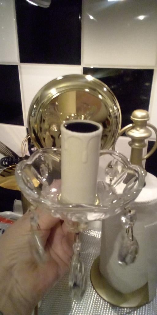 2 wandlampjes messing, Ophalen, Zo goed als nieuw, Metaal, Klassiek, Elegant